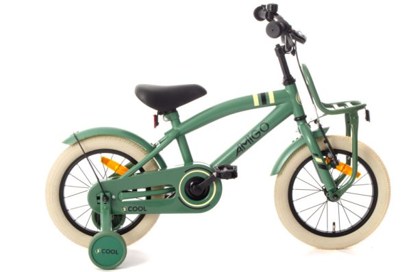 Laagste prijs: AMIGO 2Cool 14 Inch 24 cm Jongens Terugtraprem Groen