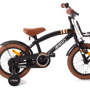 Laagste prijs: AMIGO 2Cool 14 Inch 24 cm Jongens Terugtraprem Zwart