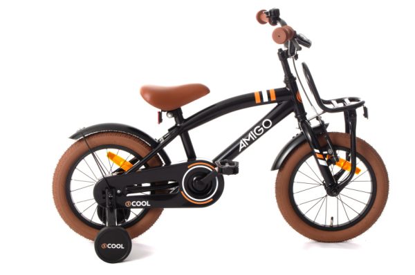Laagste prijs: AMIGO 2Cool 14 Inch 24 cm Jongens Terugtraprem Zwart