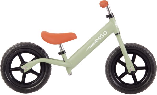 Laagste prijs: AMIGO Hopper Loopfiets 12 Inch Junior Matgroen