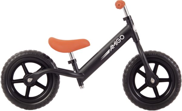 Laagste prijs: AMIGO Hopper Loopfiets 12 Inch Junior Matzwart