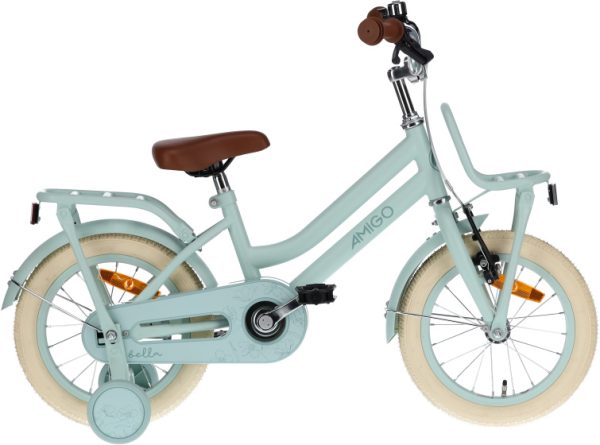 Laagste prijs: AMIGO Bella 14 Inch 24 cm Meisjes Terugtraprem Groen