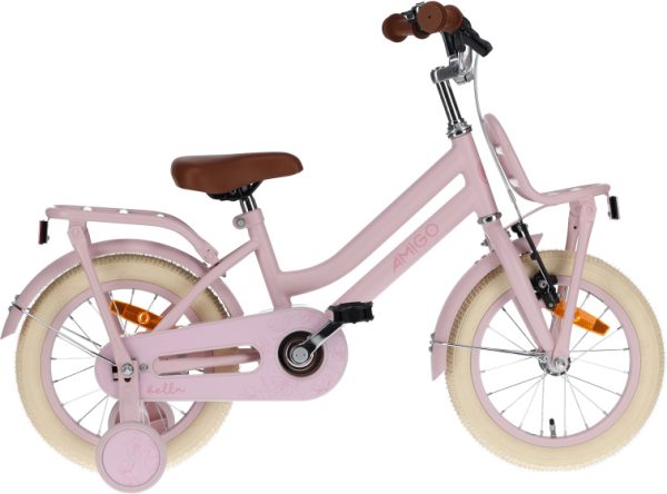 Laagste prijs: AMIGO Bella 14 Inch 24 cm Meisjes Terugtraprem Roze