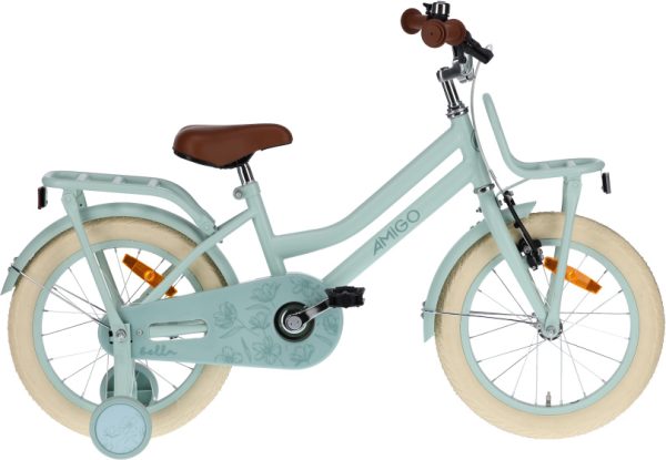 Laagste prijs: AMIGO Bella 16 Inch 26 cm Meisjes Terugtraprem Groen