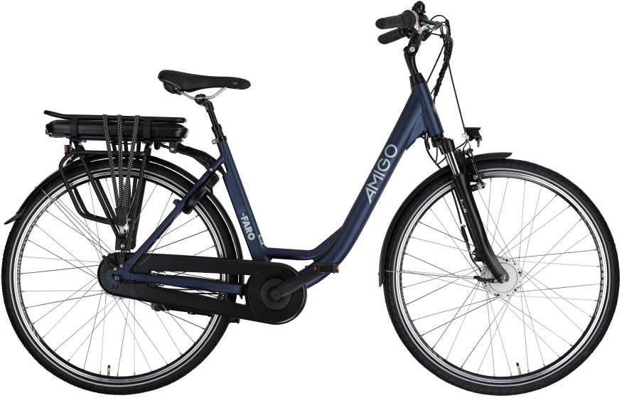 Laagste prijs: AMIGO E Faro S2 28 Inch 49 cm Dames 7V Rollerbrake Matblauw