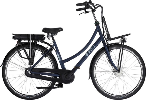 Laagste prijs: AMIGO E Lagos T2 28 Inch 50 cm Dames 3V V Brakes Matblauw