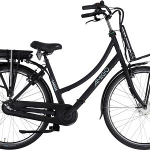 Laagste prijs: AMIGO E Lagos T2 28 Inch 50 cm Dames 3V V Brakes Matzwart