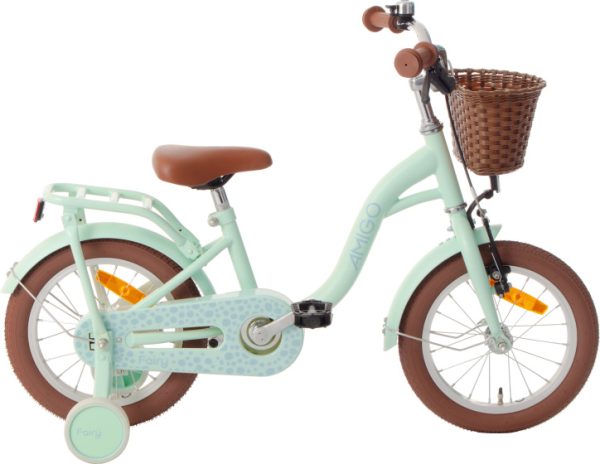 Laagste prijs: AMIGO Fairy 14 Inch 22 cm Meisjes Terugtraprem Mintgroen