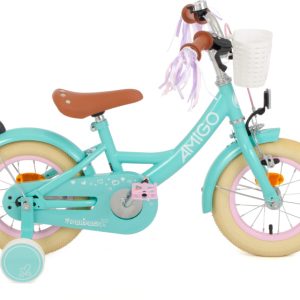 Laagste prijs: AMIGO Perfect 12 Inch 21 cm Meisjes Terugtraprem Turquoise