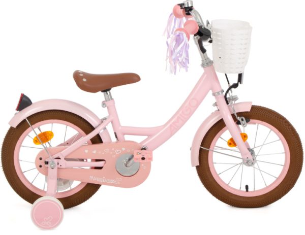 Laagste prijs: AMIGO Perfect 14 Inch 22 cm Meisjes Terugtraprem Roze