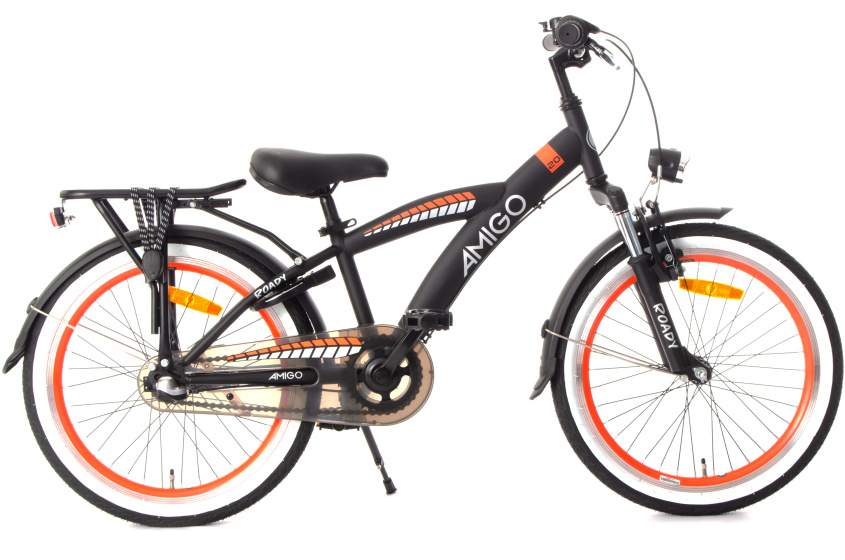 Laagste prijs: AMIGO Roady 20 Inch Jongens 3V Terugtraprem Zwart/Oranje
