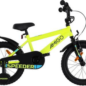 Laagste prijs: AMIGO Speeder 16 Inch 27 cm Jongens Terugtraprem Geel/Zwart