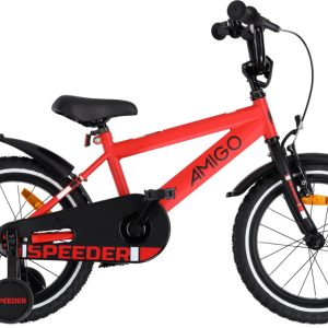 Laagste prijs: AMIGO Speeder 16 Inch 27 cm Jongens Terugtraprem Rood/Zwart