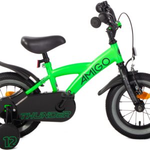 Laagste prijs: AMIGO Thunder 12 Inch 21 cm Jongens Terugtraprem Neon Groen/Zwart