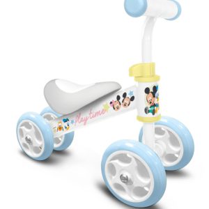 Laagste prijs: Disney Play Time Mickey Loopfiets met 4 wielen Junior Wit/Lichtblauw