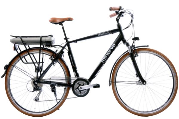 Laagste prijs: Minerva Estrel 28 Inch 53 cm Heren 9V V Brakes Zwart