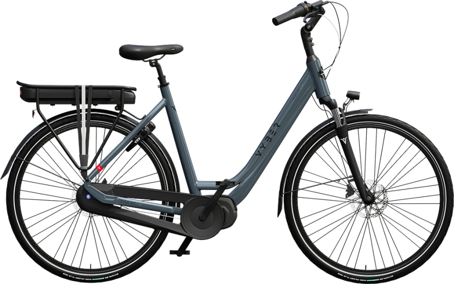 Laagste prijs: Vyber Ride E1 Lite 630Wh 28 Inch 53 cm Dames 7V Hydraulische schijfrem Grijs