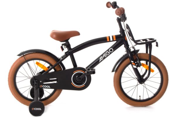 Laagste prijs: AMIGO 2Cool 16 Inch 26 cm Jongens Terugtraprem Zwart