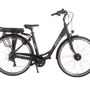Laagste prijs: AMIGO E Alvor D1 28 Inch 50 cm Dames 7V V Brakes Matzwart