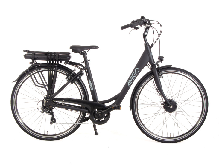 Laagste prijs: AMIGO E Alvor D1 28 Inch 50 cm Dames 7V V Brakes Matzwart