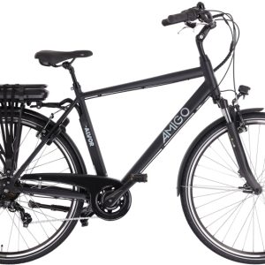 Laagste prijs: AMIGO E Alvor D2 28 Inch 53 cm Heren 7V V Brakes Matzwart