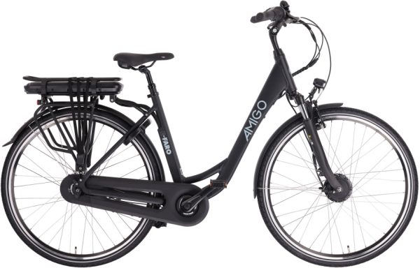 Laagste prijs: AMIGO E Faro S2 28 Inch 53 cm Dames 7V Rollerbrake Matzwart