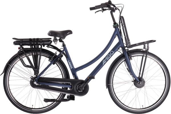 Laagste prijs: AMIGO E Lagos T2 28 Inch 50 cm Dames 3V V Brakes Matblauw