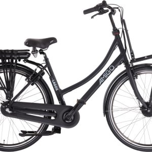 Laagste prijs: AMIGO E Lagos T2 28 Inch 50 cm Dames 3V V Brakes Matzwart