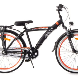 Laagste prijs: AMIGO Roady 24 Inch 36 cm Jongens 3V Terugtraprem Zwart/Oranje
