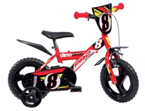 Laagste prijs: Dino Pro Cross 12 Inch 21 cm Jongens Doortrapper Rood/Zwart
