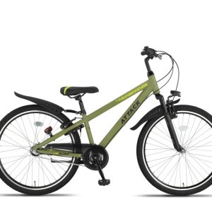 Laagste prijs: Altec Attack MTB 26 Inch Jongens 3V V Brakes Legergroen