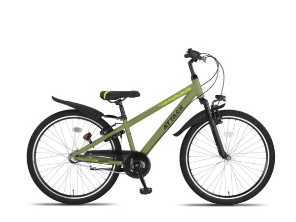 Laagste prijs: Altec Attack MTB 26 Inch Jongens 3V V Brakes Legergroen