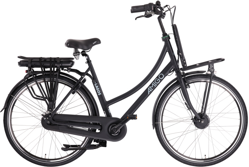 Laagste prijs: AMIGO E Lagos T3 28 Inch 50 cm Dames 7V Rollerbrake Matzwart