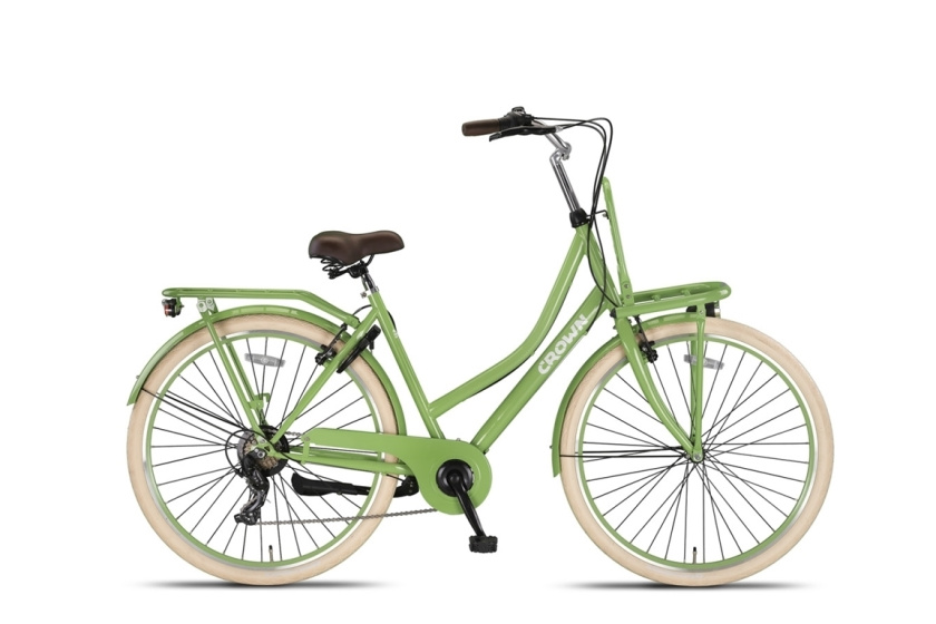 Laagste prijs: Crown Berlin 28 Inch 53 cm Dames 7V V Brakes Lichtgroen