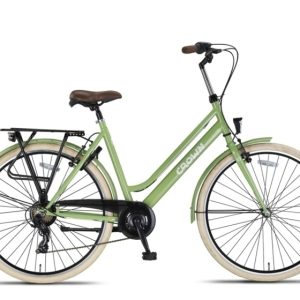 Laagste prijs: Crown New York 28 Inch 53 cm Dames 7V V Brakes Groen