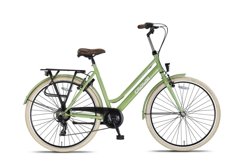 Laagste prijs: Crown New York 28 Inch 53 cm Dames 7V V Brakes Groen
