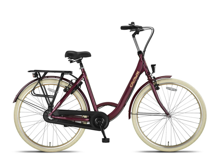 Laagste prijs: Crown Rio Plus 28 Inch 53 cm Dames 3V V Brakes Bordeaux