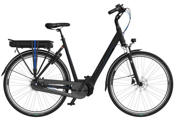 Laagste prijs: Vyber Ride E1 378Wh 28 Inch 57 cm Dames 7V Hydraulische schijfrem Matzwart/Blauw