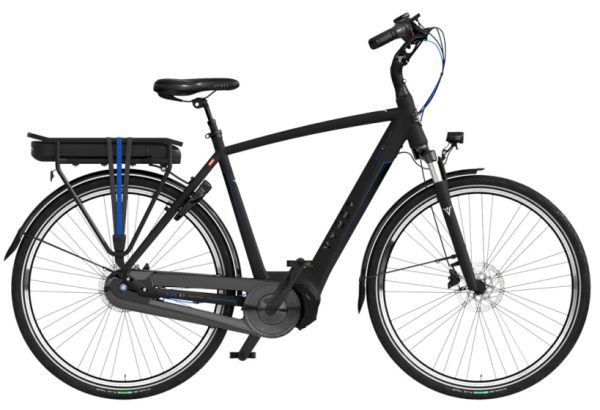 Laagste prijs: Vyber Ride E1 378Wh 28 Inch 61 cm Heren 7V Hydraulische schijfrem Matzwart/Blauw