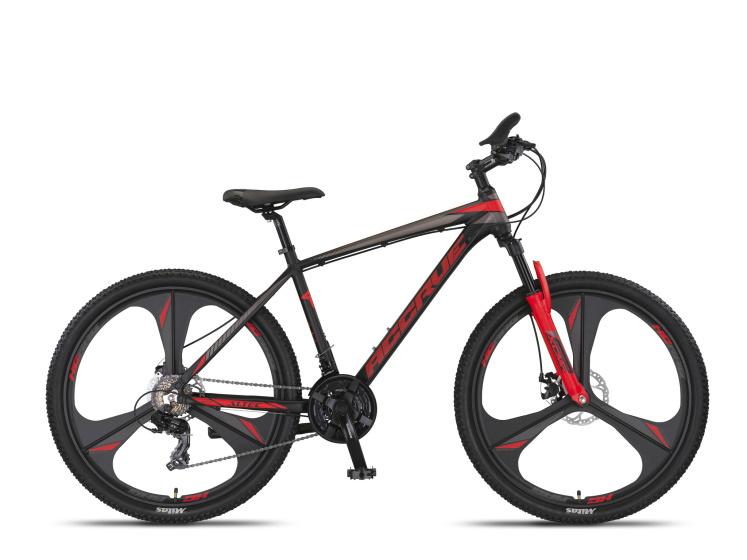 Laagste prijs: Altec Accrue MTB 27.5 Inch 45 cm Unisex 21V Mechanische schijfrem Zwart/Rood