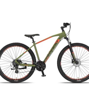 Laagste prijs: Altec Camaro MTB 27.5 Inch 45 cm Unisex 24V Hydraulische schijfrem Legergroen/Rood