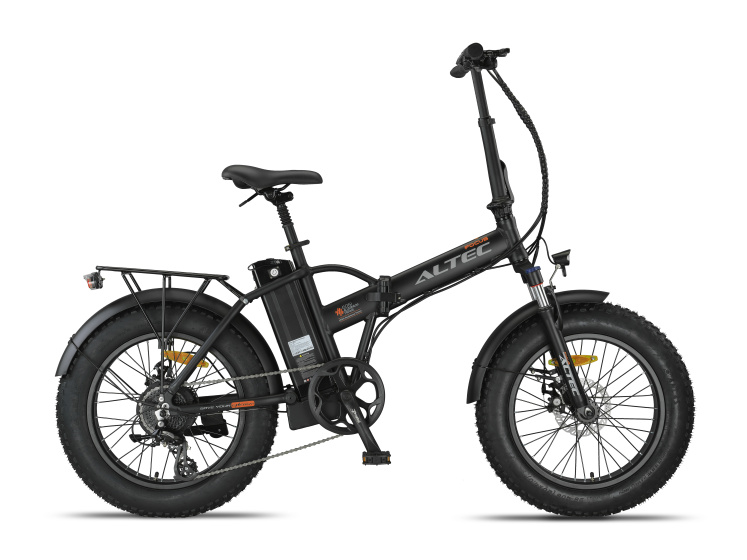 Laagste prijs: Altec Focus Fatbike Vouwfiets 20 Inch 42 cm Unisex 8V Schijfrem Matzwart