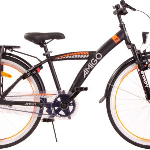 Laagste prijs: AMIGO Roady 24 Inch Jongens Terugtraprem Zwart/Oranje