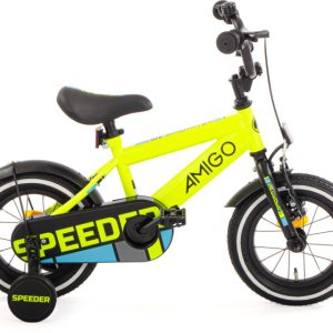 Laagste prijs: AMIGO Speeder 12 Inch Jongens Terugtraprem Geel/Zwart