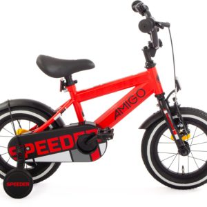 Laagste prijs: AMIGO Speeder 12 Inch Jongens Terugtraprem Rood/Zwart