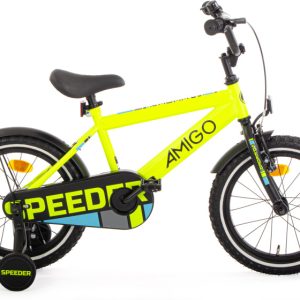 Laagste prijs: AMIGO Speeder 16 Inch Jongens Terugtraprem Geel/Zwart