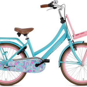 Laagste prijs: Popal Daily Dutch Basic+ 22 Inch 35 cm Meisjes 3V Terugtraprem Turquoise/Roze