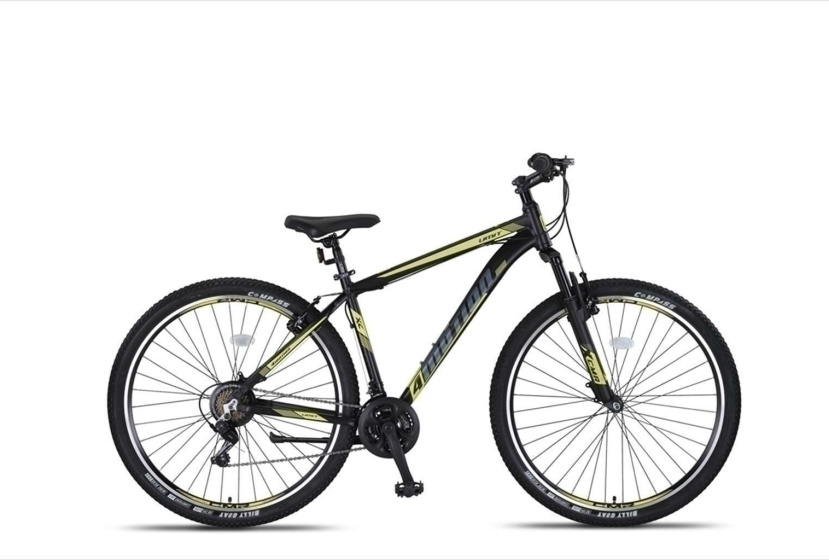 Laagste prijs: Umit 4 Motion MTB 29 Inch 46 cm Unisex 21V V Brakes Zwart/Geel
