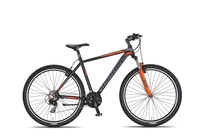 Laagste prijs: Umit Mirage Oversized MTB 27.5 Inch 50 cm Unisex 21V V Brakes Zwart/Oranje