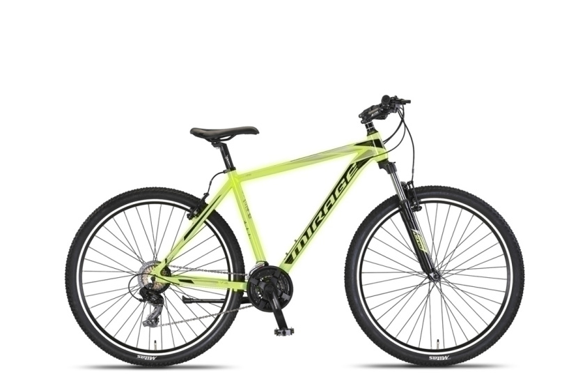 Laagste prijs: Umit Mirage Oversized MTB 29 Inch 50 cm Unisex 21V V Brakes Lime/Zwart